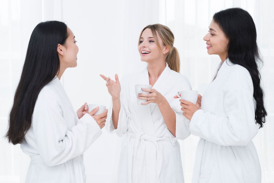 Friends at the spa